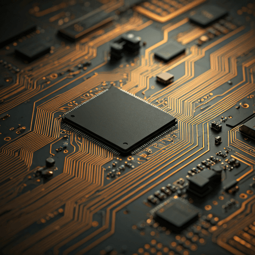 Macro photograph of high-performance computer circuit board — BI / data infrastructure