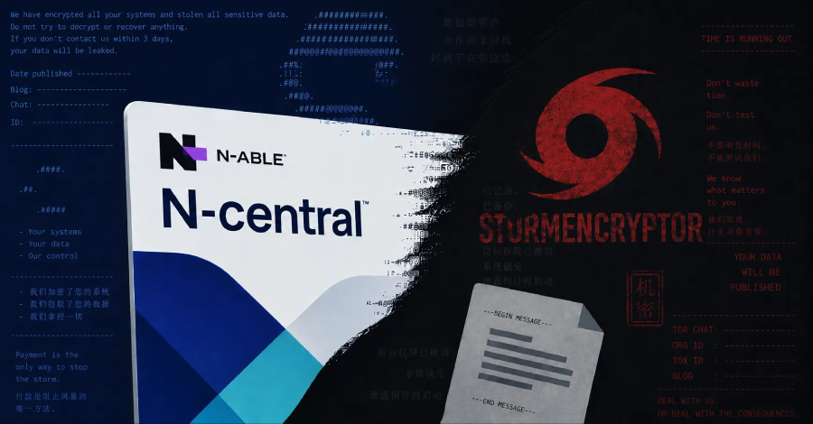China-Linked Hackers Deploy New StormEncryptor Ransomware, Likely via N-central Flaw