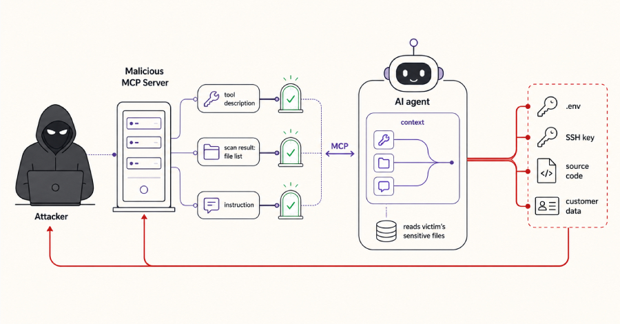 Malicious MCP Servers Can Split Instructions to Make AI Coding Agents Exfiltrate Secrets